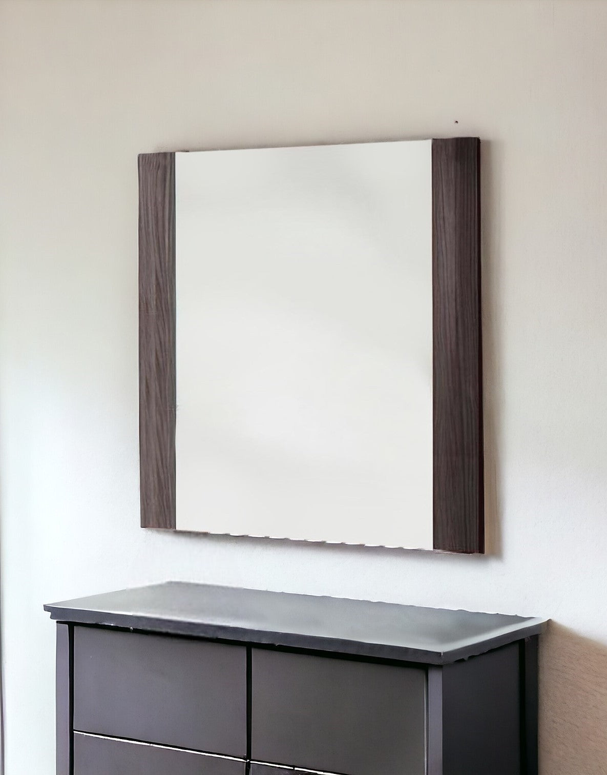 41" Gray Framed Mounted Accent Mirror