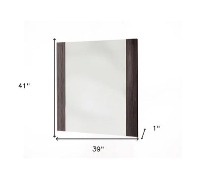 41" Gray Framed Mounted Accent Mirror HomeRoots