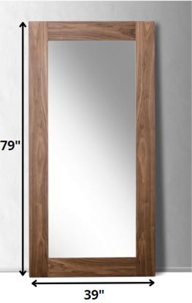 79" Brown Framed Leaning Full Length Hanging Mirror HomeRoots