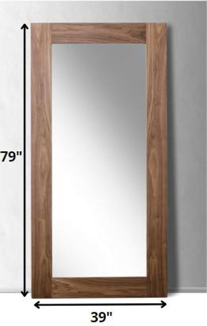 79" Brown Framed Leaning Full Length Hanging Mirror HomeRoots