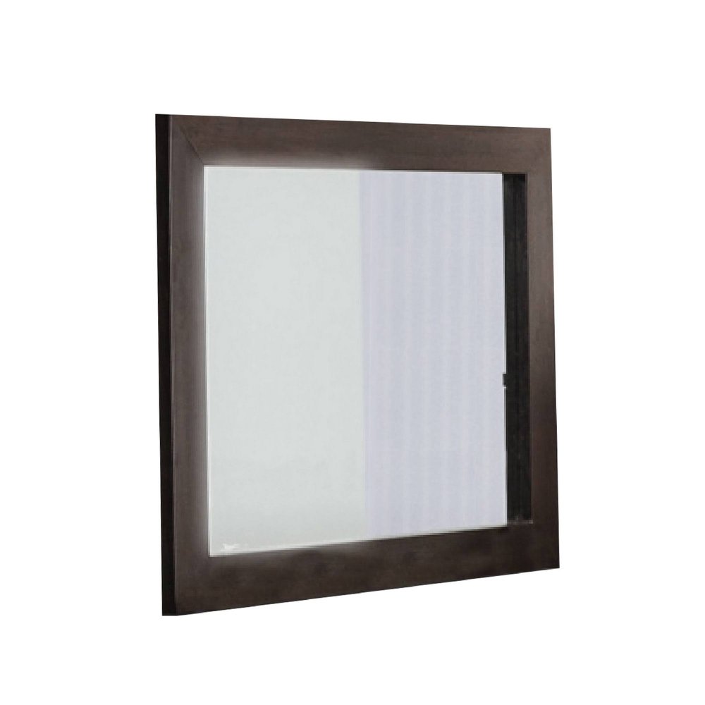39" Ebony Square Wood Framed Dresser Mirror HomeRoots