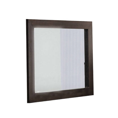 39" Ebony Square Wood Framed Dresser Mirror HomeRoots