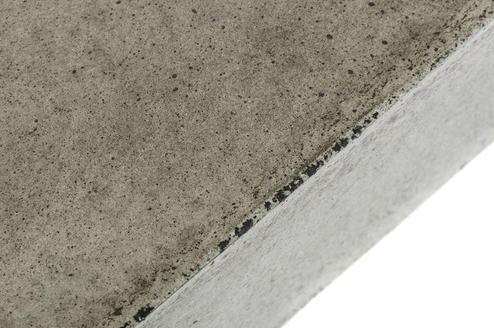 43" Gray and Dark Gray Concrete Square Block Coffee Table — view 4