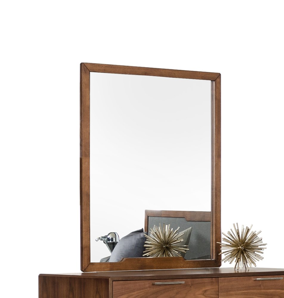 40" Brown Wood Framed Mounted Dresser Mirror HomeRoots