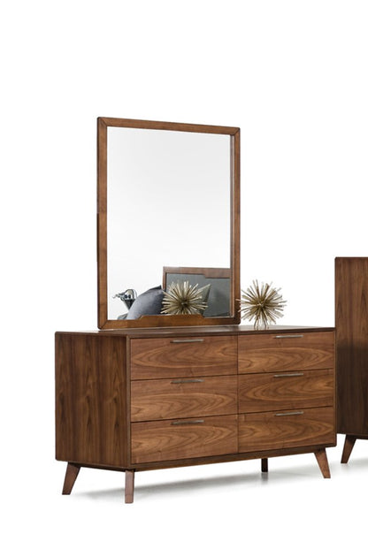 40" Brown Wood Framed Mounted Dresser Mirror HomeRoots