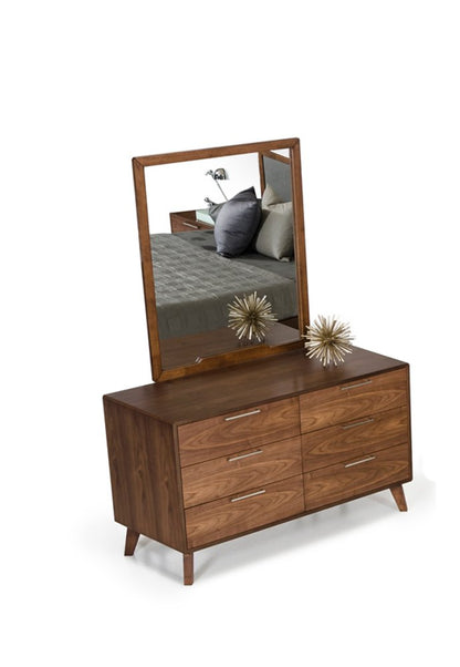 40" Brown Wood Framed Mounted Dresser Mirror HomeRoots