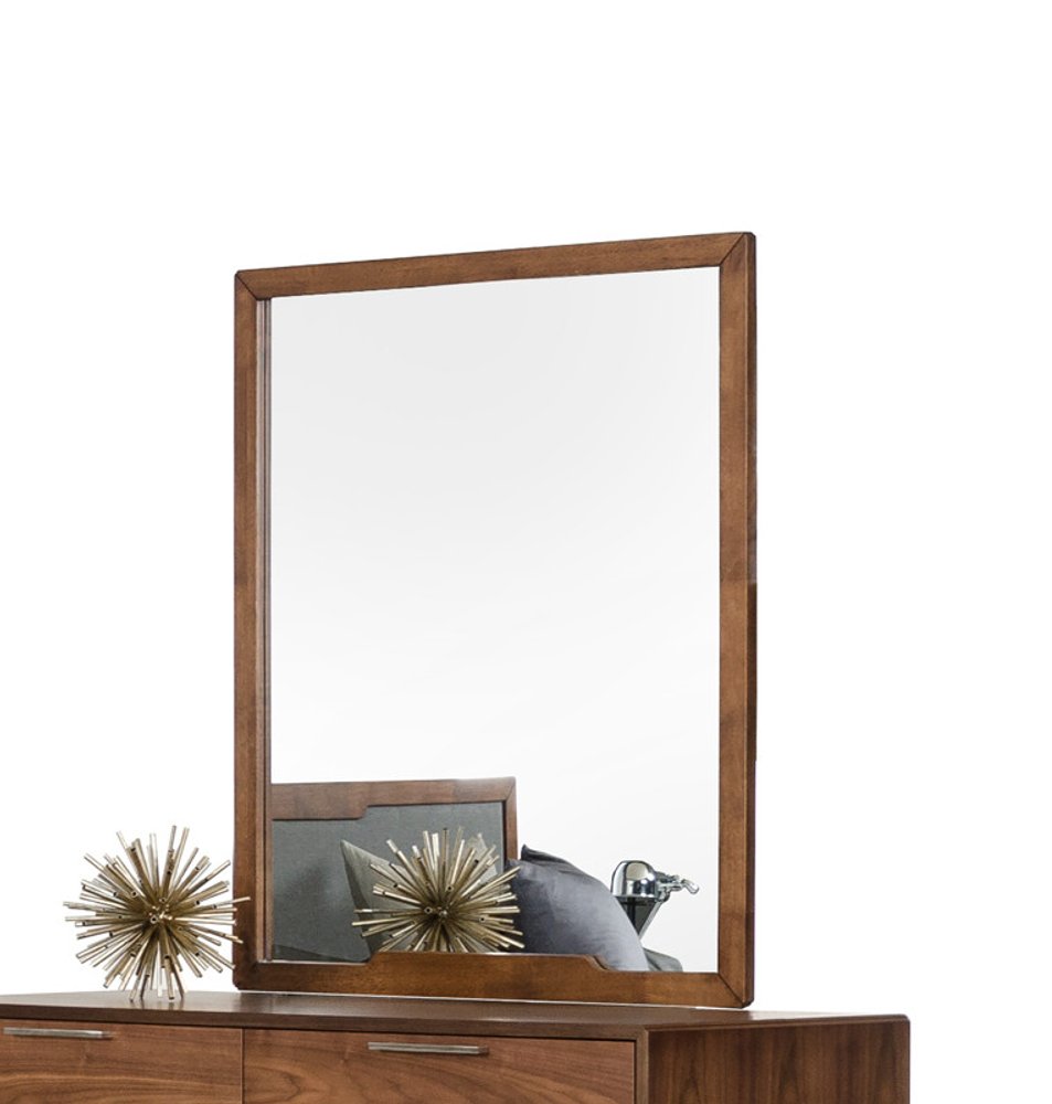 40" Brown Wood Framed Mounted Dresser Mirror HomeRoots