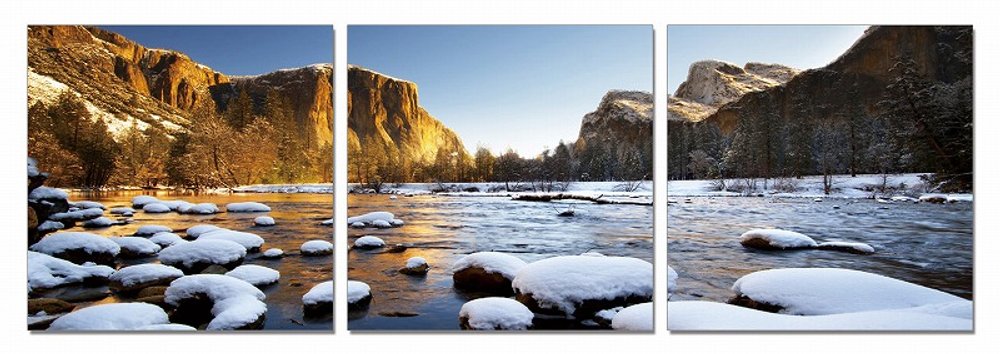 Set of Three White Canvas Square Framed Art — view 1