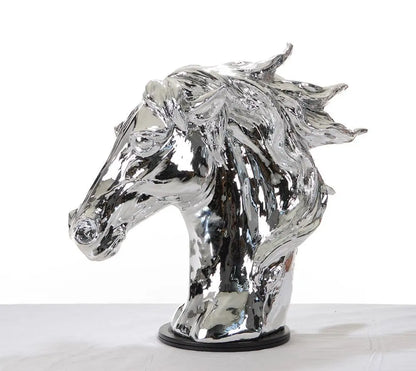 11" Silver Glass Figurine Tabletop Sculpture HomeRoots