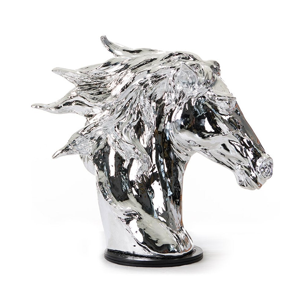 11" Silver Glass Figurine Tabletop Sculpture — view 4