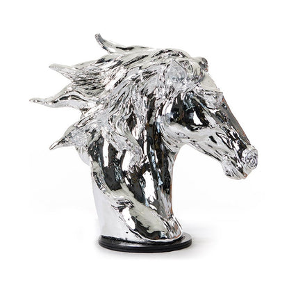 11" Silver Glass Figurine Tabletop Sculpture HomeRoots