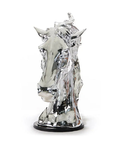 11" Silver Glass Figurine Tabletop Sculpture HomeRoots