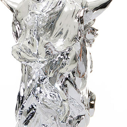 11" Silver Glass Figurine Tabletop Sculpture HomeRoots