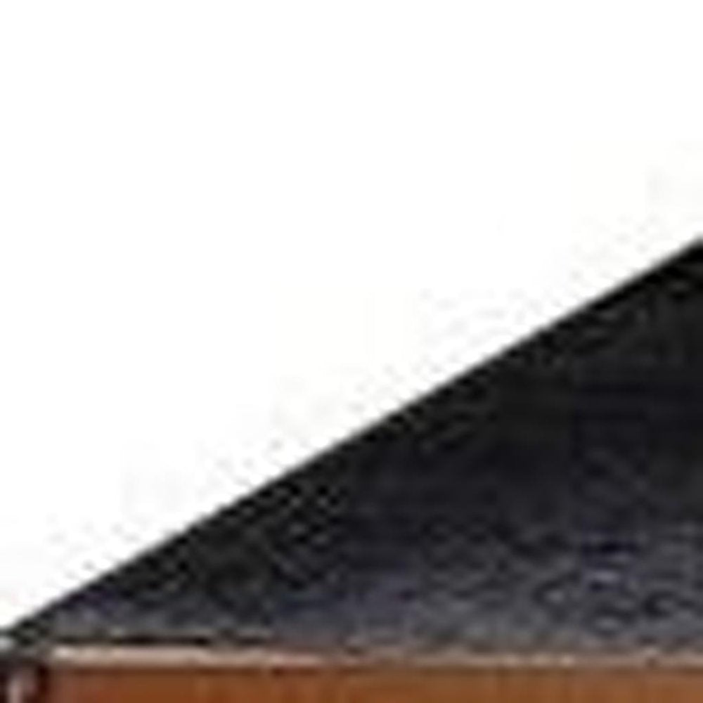 95" Black and Gold Wood Pedestal Base Dining Table — view 4