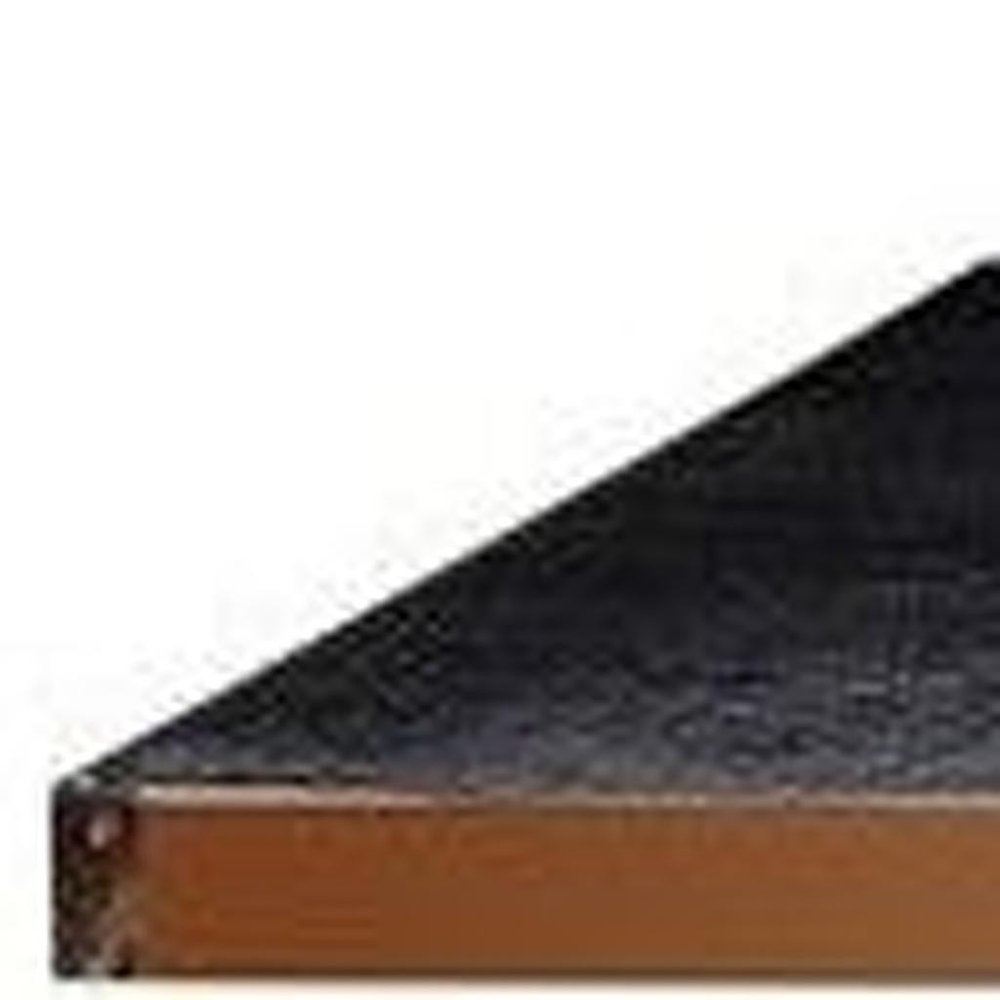 95" Black and Gold Wood Pedestal Base Dining Table — view 5