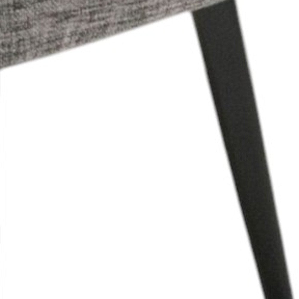 Gray and Black Upholstered Fabric Wing Back Dining Arm Chair HomeRoots