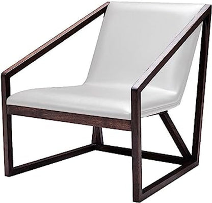 27" Gray And Brown Faux Leather Lounge Chair HomeRoots