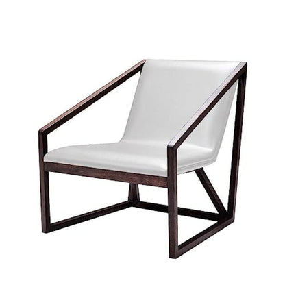 27" Gray And Brown Faux Leather Lounge Chair HomeRoots