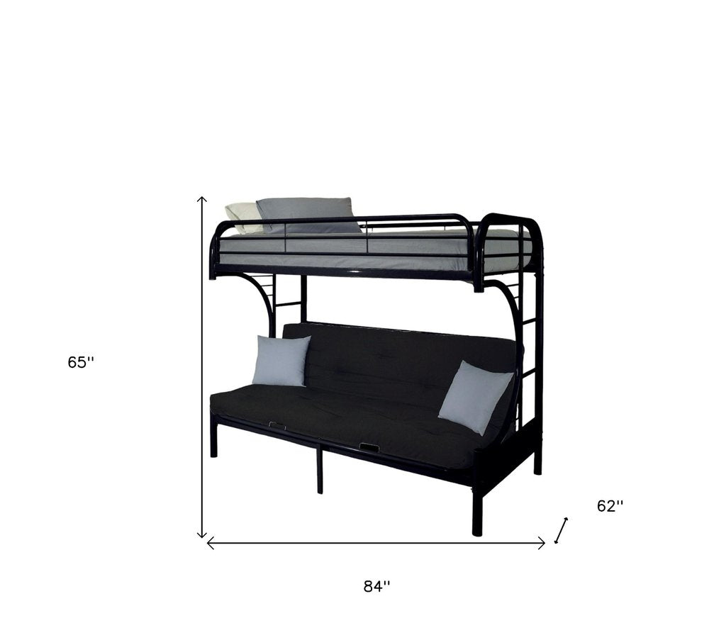 Black Twin Over Queen Bunk Bed HomeRoots