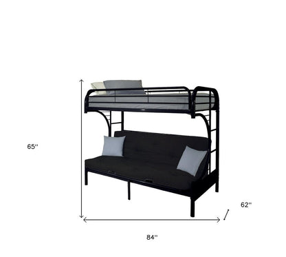 Black Twin Over Queen Bunk Bed HomeRoots