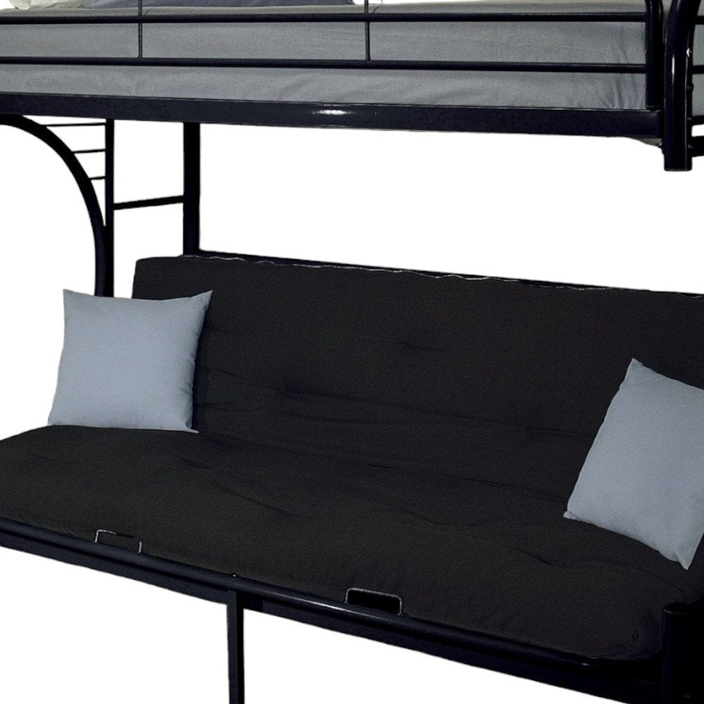 Black Twin Over Queen Bunk Bed HomeRoots