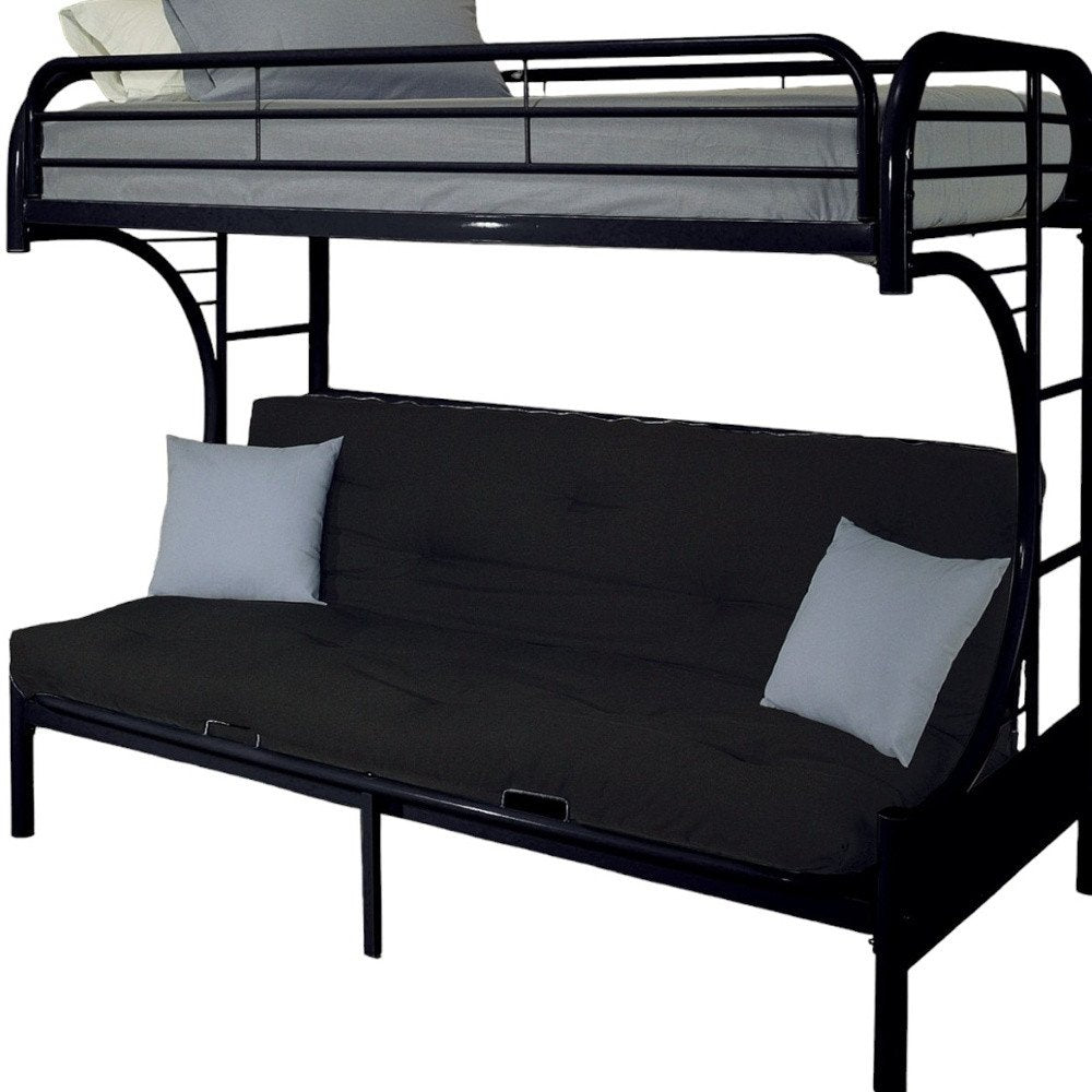 Black Twin Over Queen Bunk Bed HomeRoots