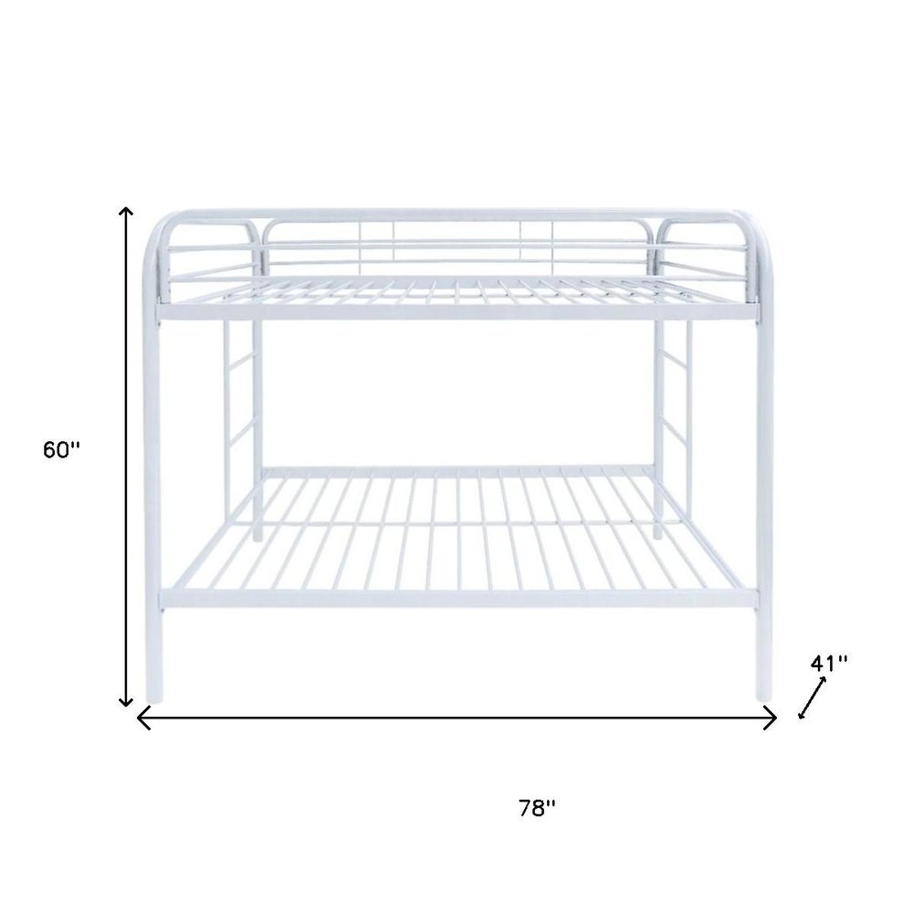 Black Twin Over Twin Metal Bunk Bed — view 9