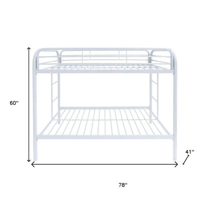 Black Twin Over Twin Metal Bunk Bed HomeRoots