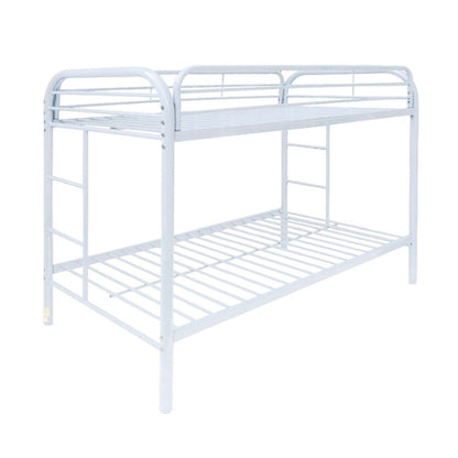 Black Twin Over Twin Metal Bunk Bed HomeRoots