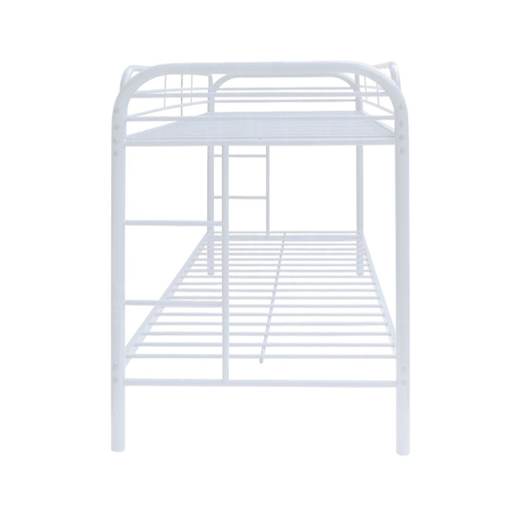 Black Twin Over Twin Metal Bunk Bed HomeRoots
