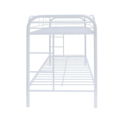Black Twin Over Twin Metal Bunk Bed HomeRoots