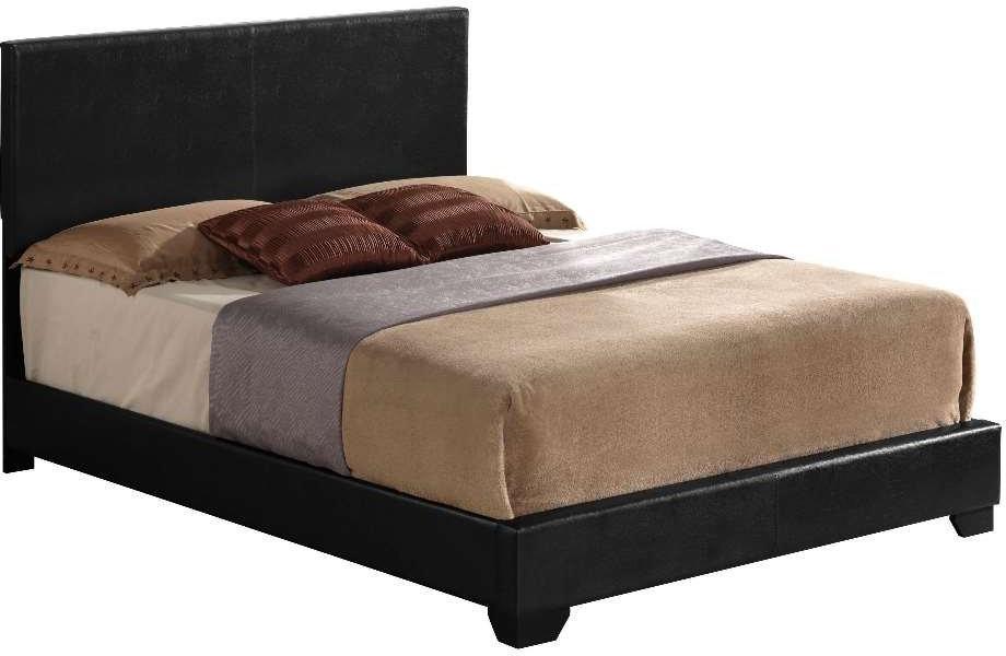 86" X 79" X 47" Black Pu Panel King Bed - FurniFindUSA