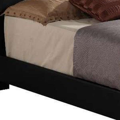 86" X 79" X 47" Black Pu Panel King Bed - FurniFindUSA