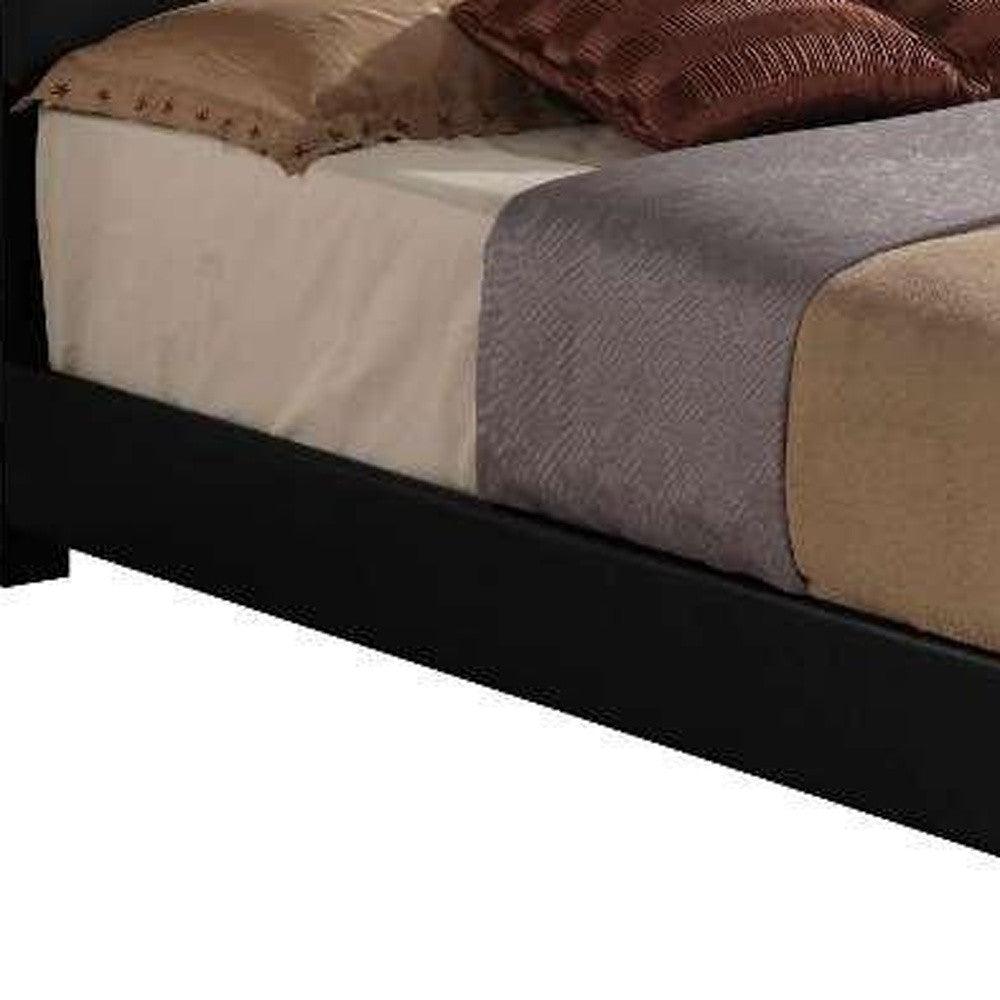 86" X 79" X 47" Black Pu Panel King Bed - FurniFindUSA
