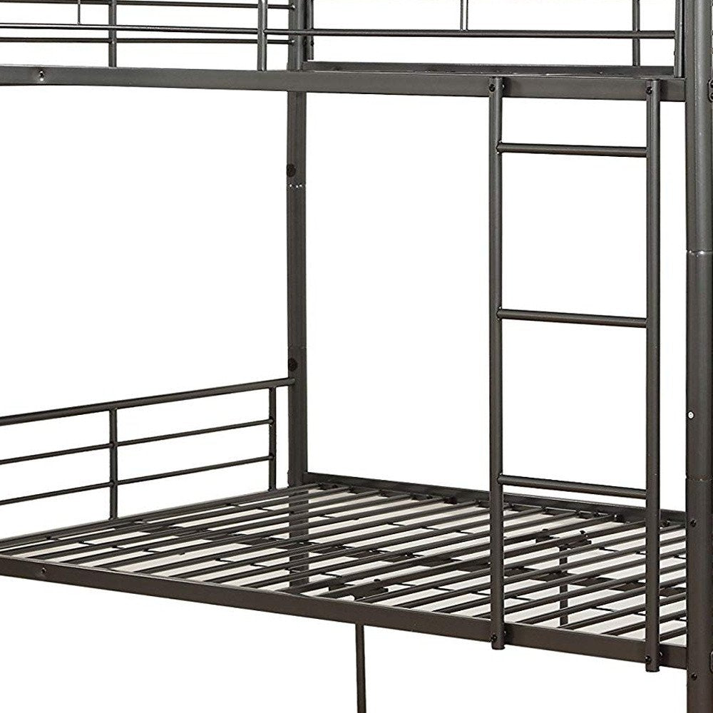 Gunmetal Full Over Full Metal Bunk Bed HomeRoots