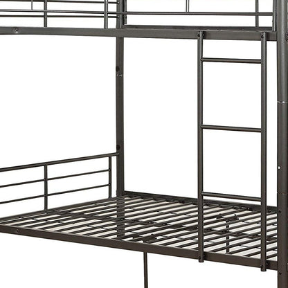 Gunmetal Full Over Full Metal Bunk Bed HomeRoots