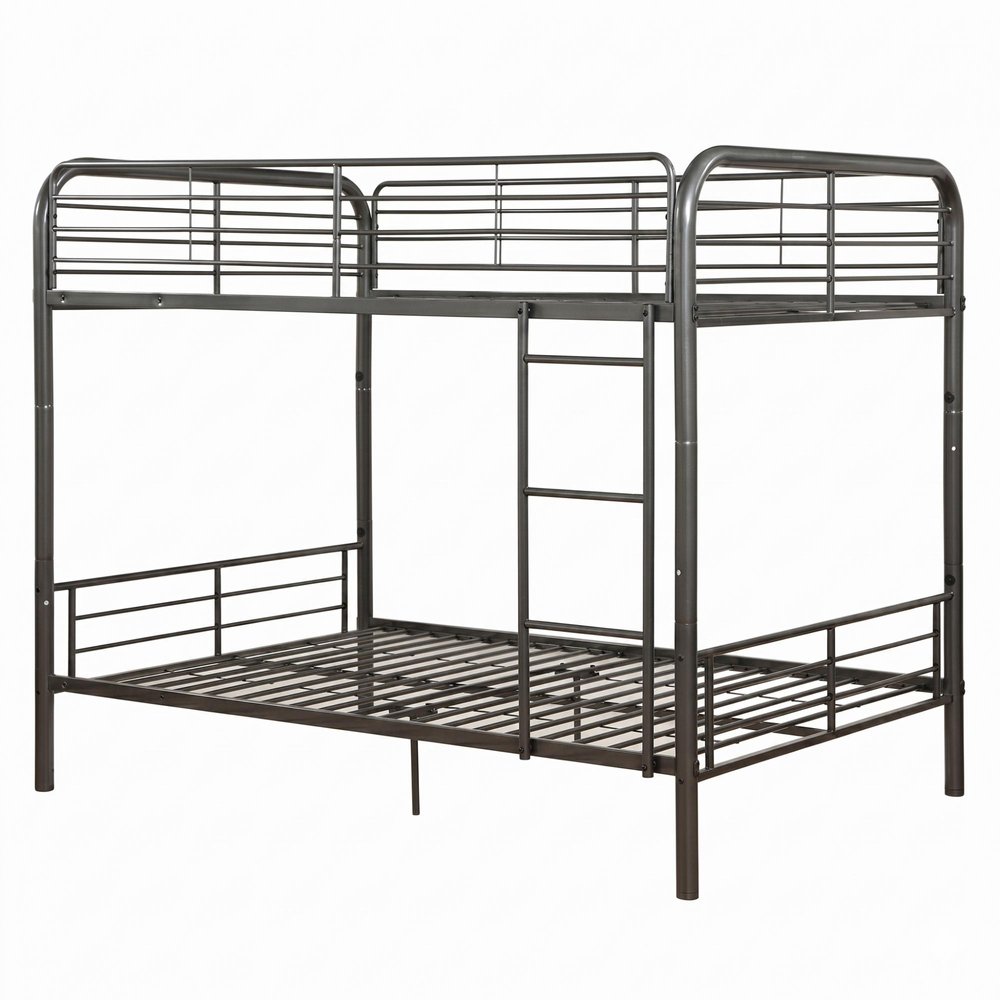Gunmetal Full Over Full Metal Bunk Bed HomeRoots