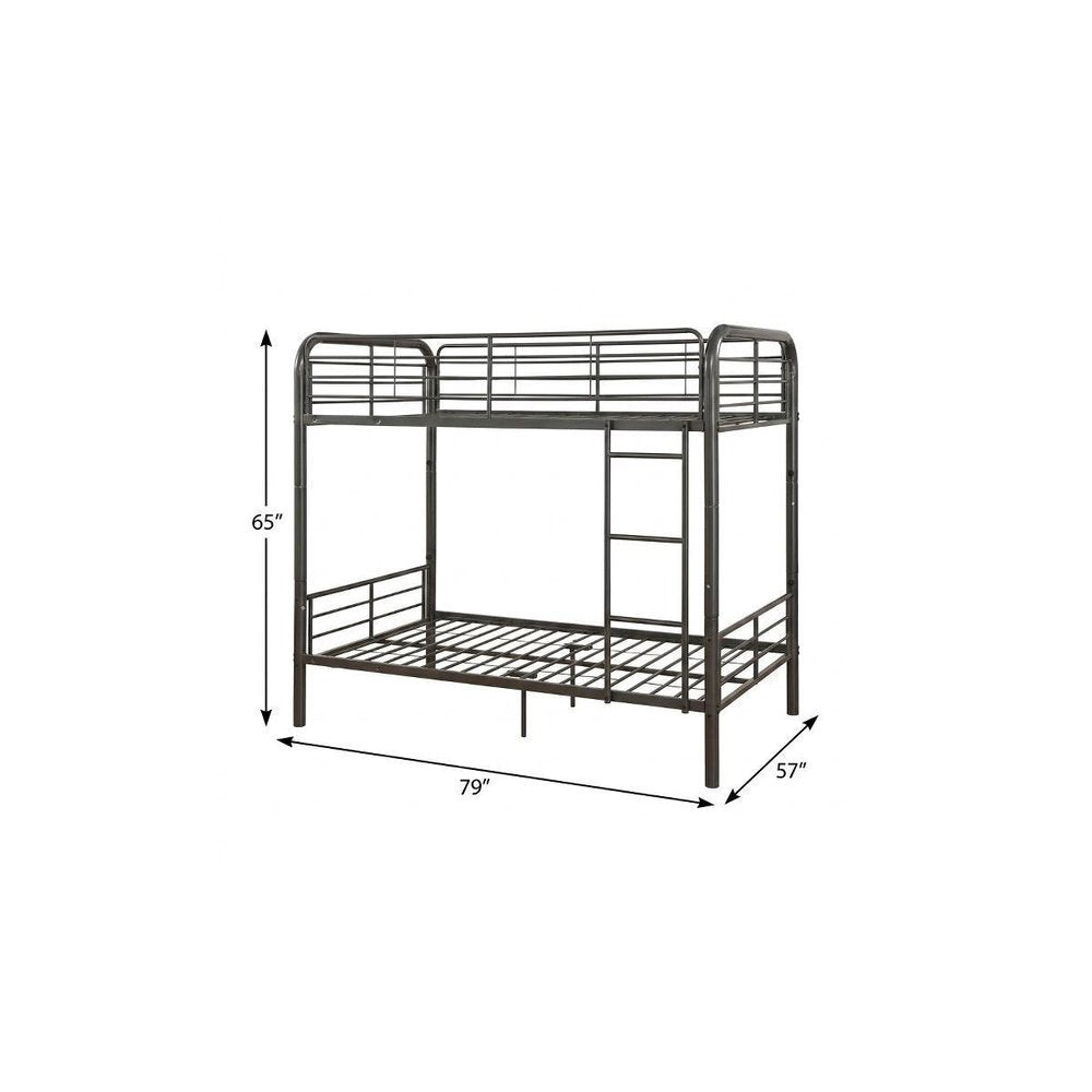 Gunmetal Full Over Full Metal Bunk Bed HomeRoots