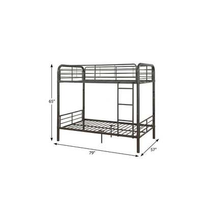 Gunmetal Full Over Full Metal Bunk Bed HomeRoots