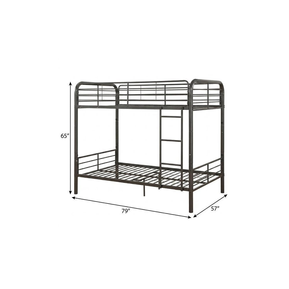 Gunmetal Full Over Full Metal Bunk Bed HomeRoots