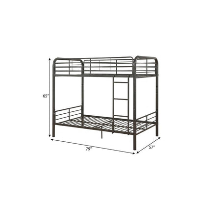 Gunmetal Full Over Full Metal Bunk Bed HomeRoots
