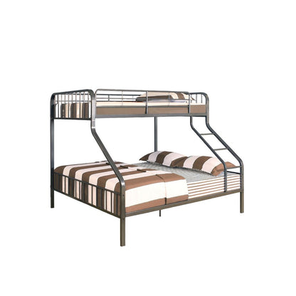 Gunmetal Twin Over Queen Bunk Bed HomeRoots