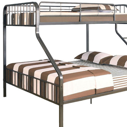 Gunmetal Twin Over Queen Bunk Bed HomeRoots