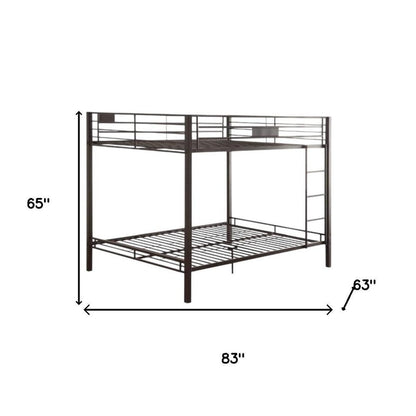 Black Queen Over Queen Bunk Bed HomeRoots