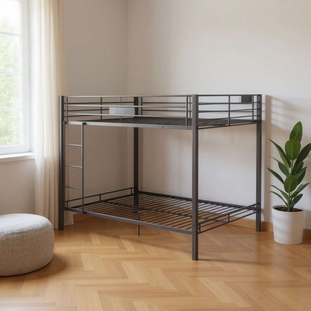 Black Queen Over Queen Bunk Bed HomeRoots