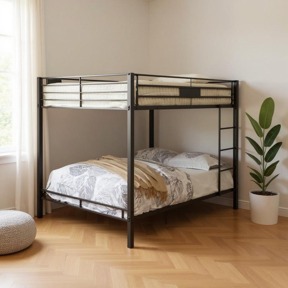 Black Queen Over Queen Bunk Bed HomeRoots
