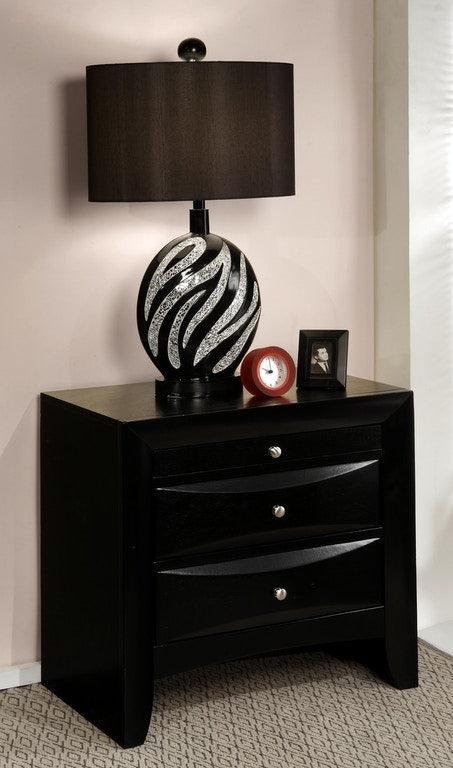 25" Dark Brown Three Drawer Nightstand - FurniFindUSA