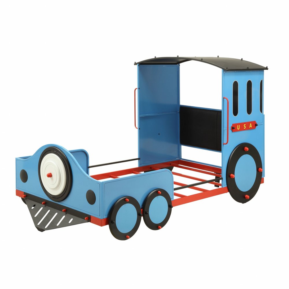 Steel Twin Red White and Blue Bed HomeRoots
