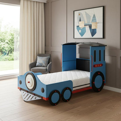 Steel Twin Red White and Blue Bed HomeRoots