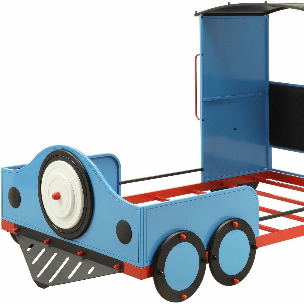 Steel Twin Red White and Blue Bed HomeRoots